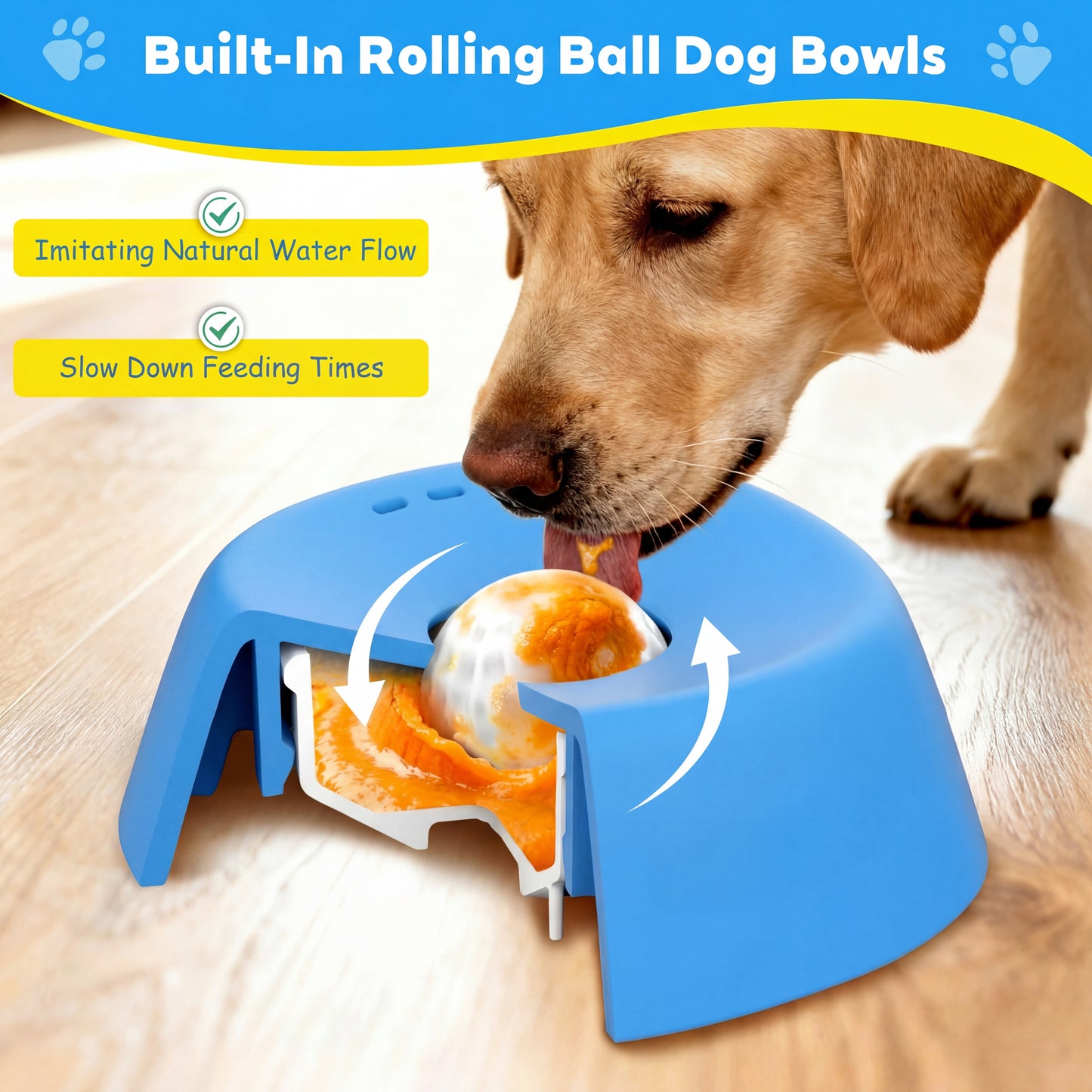 PawPace Feeder - Anti-Choking Slow Feeder Dog Bowl
