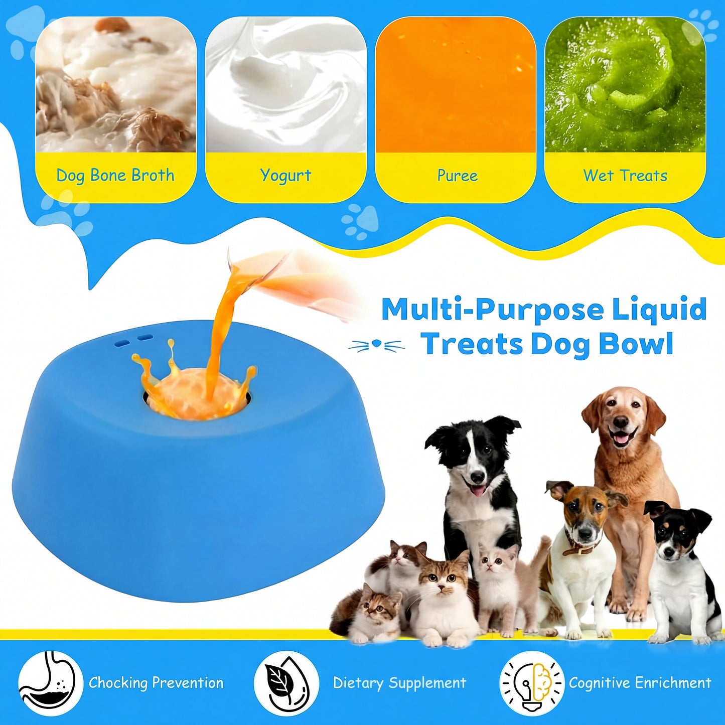 PawPace Feeder - Anti-Choking Slow Feeder Dog Bowl